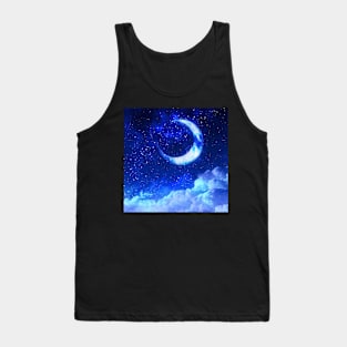 Bright moon print Tank Top